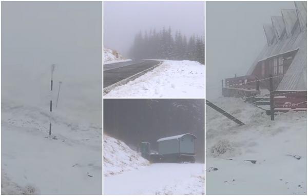 A venit iarna la munte. Platoul munților Bucegi este acoperit de zăpadă, iar la Rânca stratul de omât are 15 cm