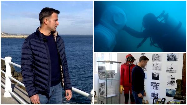 Un scafandru a scufundat "o comoară" de peste 350 de kilograme în zona Cazinoului din Constanța: "Din pură pasiune"