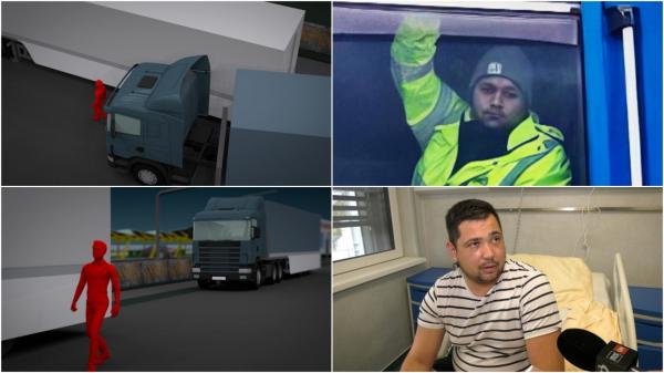 ANIMAȚIE. Cum a ajuns "spaima șoferilor" să-și calce intenționat colegul cu TIR-ul. Mărturia victimei "Am auzit motorul ambalat"
