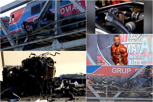 "Ce bulan a avut". Momentul în care pompierii îl scot viu pe militarul culturist dintre fiarele maşinii strivite de tren, pe un pod în Constanţa