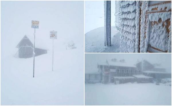 Zăpadă de aproape jumătate de metru la Bâlea Lac. Este cel mai mare strat de omăt, iar ninsorile vor continua şi în zilele următoare
