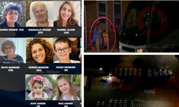 Momentul în care cei 24 de ostatici sunt eliberaţi de Hamas. Printre ei, fiica şi nepoata unui român