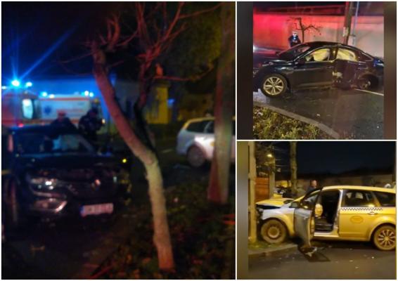 Trei persoane la spital, după ce şoferului unui taxi i s-a făcut rău şi a intrat într-un alt vehicul, în Satu Mare. Ambii au ajuns înafara şoselei