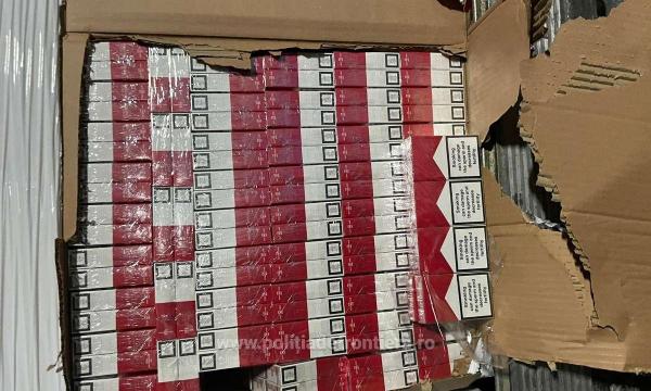 Mega captură de țigări de 1,5 milioane de euro, la Nădlac. Baxurile, găsite în camionul unui român care circula din Germania în R. Moldova