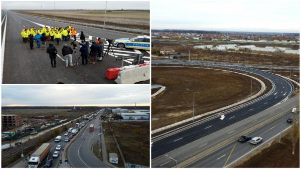 "E făcută aşa, la mişto". Primul "ciot" din Autostrada de Centură Bucureşti, inaugurat. Fără loturile de legătură, şoseaua e aproape inutilă