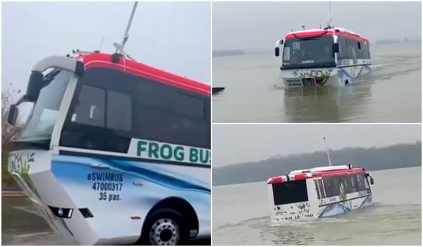 Dunărea va putea fi traversată cu autobuzul plutitor. Turiştii se vor bucura de plimbare începând de anul viitor