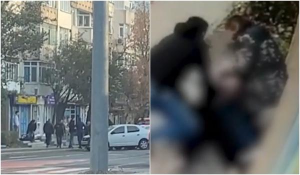 Bătaie în plină zi pe o stradă din Galaţi. Poliţiştii i-au imobilizat pe scandalagii în câteva secunde 
