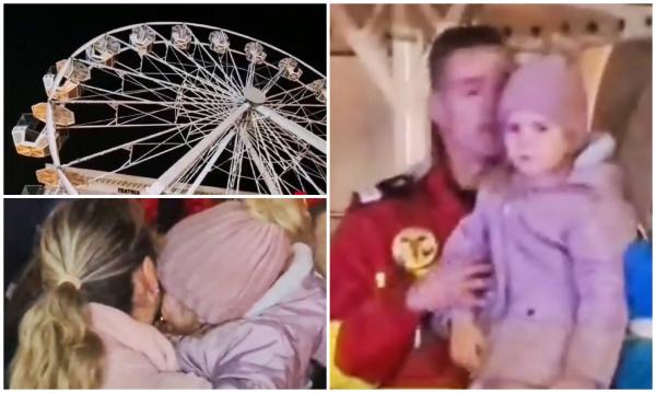 "Vor copiii să sară, opriţi-i!" Momentul în care s-a instaurat cu adevărat panica, după ce roata de la Târgul de Crăciun din Constanţa s-a blocat cu 45 de oameni