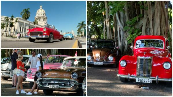 Havana, gazda unei spectaculoase parade a bijuteriilor pe patru roți. Mașinile clasice, o prezență comună în Cuba după embargoul impus de SUA