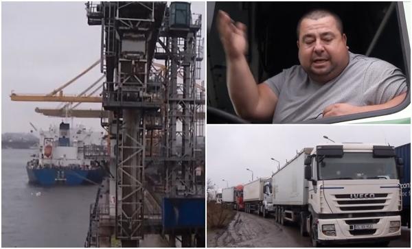 "De ce ne ține pe autostradă? Nu avem WC-uri". TIR-urile au blocat Portul Constanța. Șoferii așteaptă cu zilele ca să poată încărca sau descărca marfa