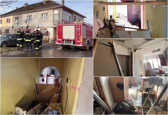 Două familii, pe drumuri în prag de sărbători, după ce o butelie a explodat într-un bloc din Timiş. Fetiţă de 3 ani, cu arsuri grave la spital