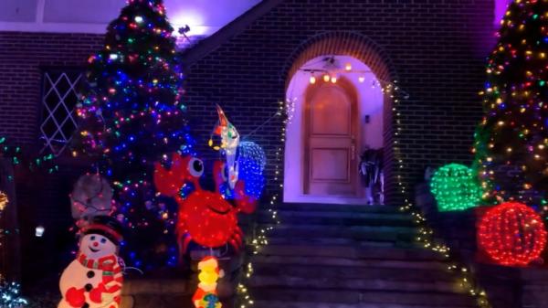 Familia care deţine recordul pentru cele mai multe luminiţe de Crăciun: 720.000 de beculeţe. Peste 100.000 de oameni vin să le admire curtea anual