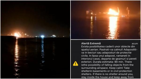 Noi bombardamente în porturile Reni şi Ismail. Tulcenii trăiesc în spaimă de 3 zile: primesc mesaje RO-Alert pe bandă rulantă