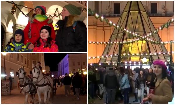 Târgul de Crăciun din Salzburg, oraşul lui Mozart, a adunat în jurul bradului români cu dorul de casă în ochi. "Unde suntem, creăm colţuri de România"