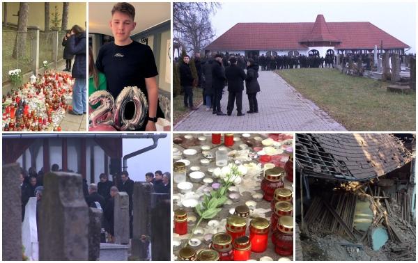 Ultimul drum pentru David, adolescentul mort în tragedia din Odorheiu Secuiesc, presărat de lacrimi. Locul unde și-a găsit sfârșitul a devenit altar de lumânări