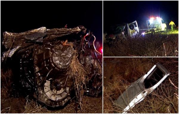 Microbuz plin cu muncitori srilankezi, făcut praf la Corbii Mari, în Dâmboviţa. Imagini dramatice de la locul tragediei