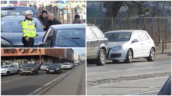 Cât a plătit amendă un şofer care a lăsat maşina pe avarii câteva minute pe prima bandă, în Capitală