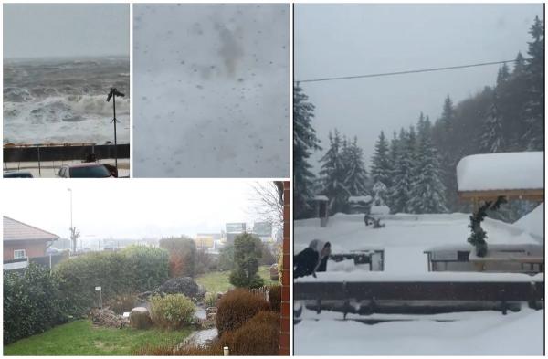 Furtuna Pia aduce iarna peste România. Fenomenul straniu care i-a speriat pe localnicii din Baia Mare