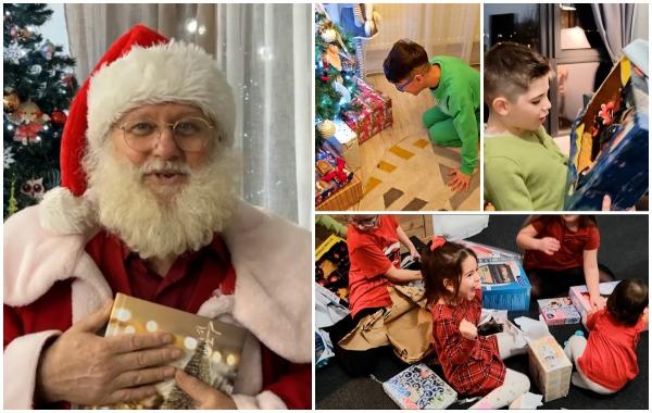 Moş Crăciun a fost la datorie pentru copiii cuminţi: A adus daruri, bucurii, magie şi multe zâmbete