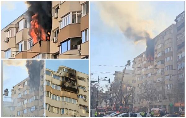"Dumnezeule, cum arde!"  Incendiul violent din centrul Capitalei ar fi pornit din sufragerie. Două surori de 89 şi 96 de ani, scoase în ultima clipă din infern