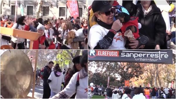 Sute de spanioli au sărbătorit deja Revelionul alături de câinii lor, într-un parc din Madrid. Ce se întâmplă când gongul bate simbolic miezul nopţii
