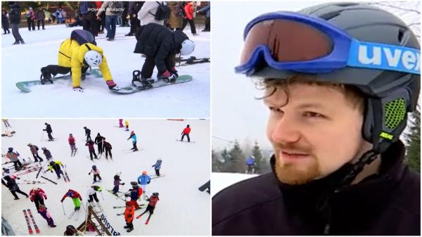 "Avalanşă" de turişti în staţiunile de la munte. Reacţia unui tânăr din Olanda, ajuns pe pârtia Roata de la Cavnic