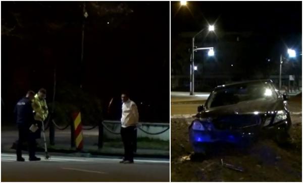 "Am plămânii inundaţi de la ţigări". Explicaţia unui şofer prins drogat la volan, în Reşiţa. Tânărul a rămas împotmolit cu maşina în sensul giratoriu