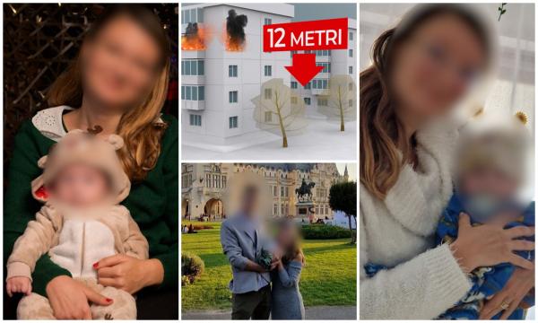 ANIMAŢIE. Şi-a aruncat bebeluşul pe geam, apoi a sărit de la etajul 3, pentru a scăpa de flăcări. Femeia riscă închisoarea şi să rămână fără copil
