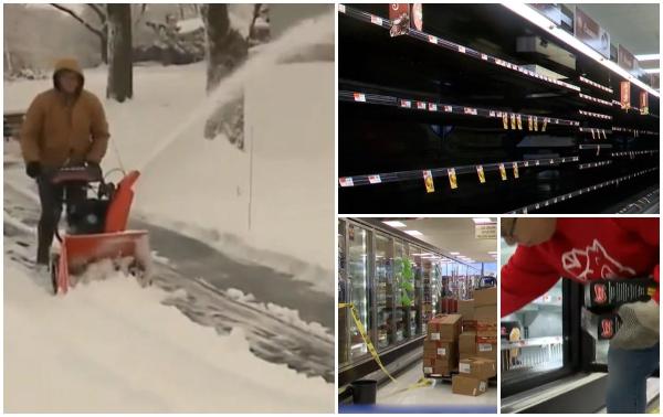 "Oh Doamne, iar o luăm de la capăt". Ciclonul-bombă amenință Statele Unite, la două zile după un alt fenomen meteo devastator. Disperați, oamenii au golit magazinele