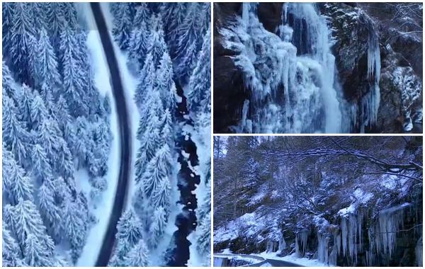 Locul fascinant din România mai puţin cunoscut turiştilor. Ascunde peisaje de poveste, pe care iarna le-a transformat într-un regat de gheaţă