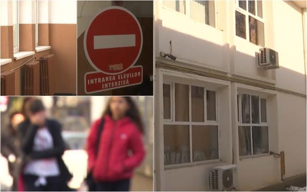 Directorul internatului unde o elevă a vrut să coboare pe o sfoară din şireturi pe geam a anunţat incidentul abia după ce a apărut în presă. Fata consumase şi alcool