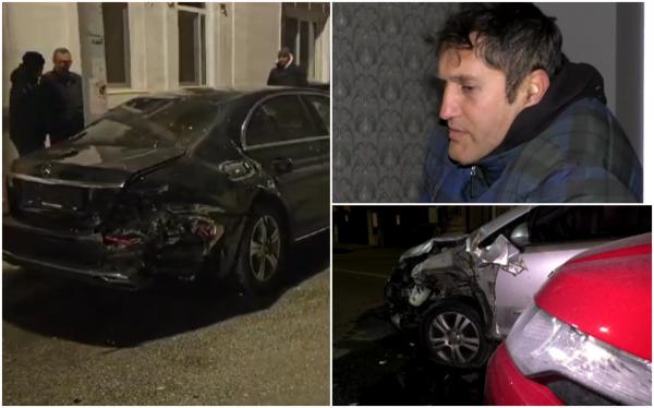 "Era ţeapăn, ce să mai zică". Un fost poliţist de frontieră a făcut prăpăd cu maşina pe o stradă din centrul Severinului