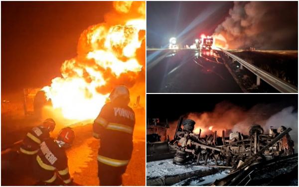Cine este şoferul care a murit carbonizat în cisterna făcută scrum, pe un drum Brăila. Bărbatul nu a avut nicio şansă: a rămas blocat în cabină şi a ars de viu