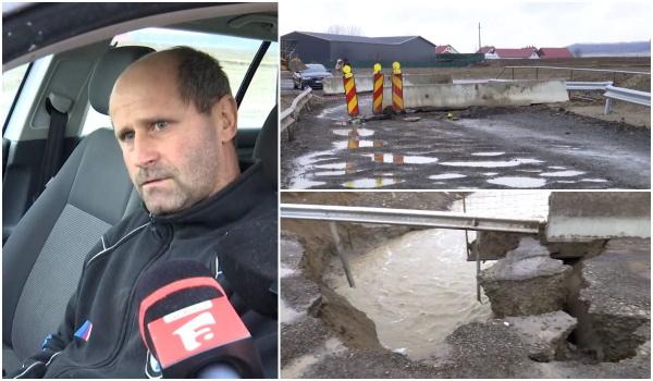 "Tipic românesc". Podul provizoriu de la Milişăuţi s-a surpat în timpul nopţii. Oamenii s-au trezit că au de ocolit 15 km pentru a ajunge la serviciu