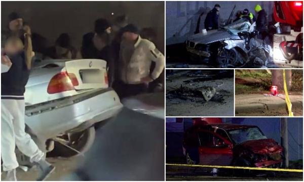 "Noaptea se fac liniuțe pe aici". Tineri morți pe loc într-un BMW, pe o șosea din Măgurele. Ar fi intrat cu viteză pe contrasens, spulberând un Logan