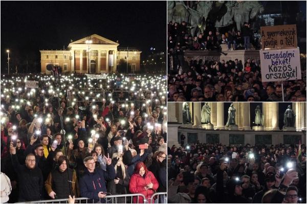 Miting de amploare la Budapesta, împotriva lui Viktor Orban, în scandalul graţierii cazului de abuz sexual de către fostul preşedinte