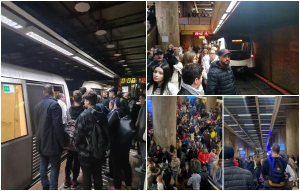 Incident pe Magistrala 1 de metrou, după ce două trenuri s-au întâlnit pe aceeaşi linie. Staţiile s-au aglomerat, iar călătorii au aşteptat mai bine de 40 de minute