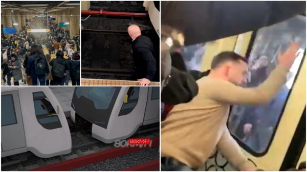 ANIMAŢIE. Două metrouri care mergeau în sens opus au fost la un pas să se ciocnească cu 80 km/h. "Trebuie să coborâm de aici că murim"