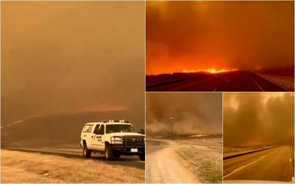 Risc de accident nuclear în Texas, din cauza unui uriaş incediu de vegetaţie. A fost declarată stare de dezastru