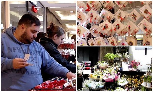 Mărţişoare luate în ultima clipă. Magazinele şi-au schimbat programul de 1 Martie, ca să-i mulţumească şi pe clienţii întârziaţi