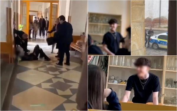 "I-au pus cătuşele". Elevul din Mureş şi-a bătut diriginta de faţă cu mama lui. A vrut să se răzbune pentru că a chemat Poliţia. A fost reţinut pentru 24 de ore