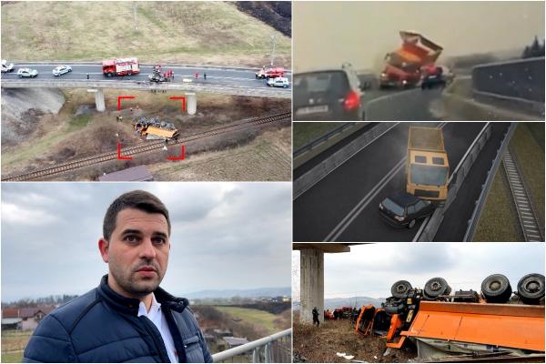 ANIMAŢIE. Din ce cauză s-ar fi produs accidentul cu 3 morţi din Avrig. Mărturia şoferului care a filmat tragedia