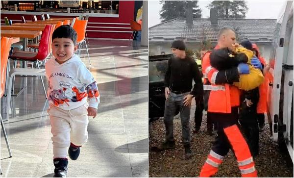 Radu Aryan, copilul de 2 ani dispărut în Botoşani, a fost găsit în viaţă. Primele imagini după ce a fost salvat de trei polițiști 
