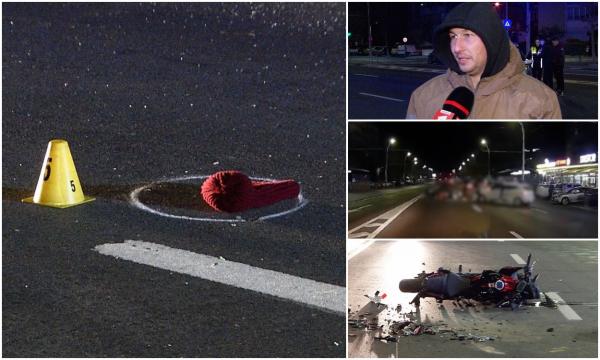 "Eu i-am tăiat faţa, într-adevăr, dar era la distanţă mare". Motociclist aruncat pe asfalt, pe un bulevard din Bucureşti. Accidentul a fost filmat
