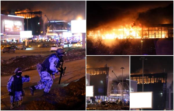 Filmul atacului armat de la Crocus City Hall din Moscova, unde cel puţin 93 de persoane au murit şi alte 140 au fost rănite. "Nu trăgeau în tavan, nu în aer, ci direct în mulţime"