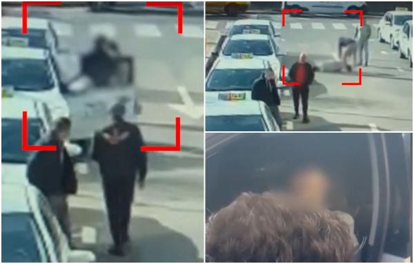 Taximetristă din Timişoara, bătută cu bestialitate de un coleg în parcarea unui centru comercial. Momentul a fost surprins de camerele de supraveghere