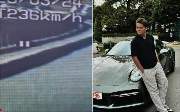 Selly a rămas pieton, după ce a fost prins cu 236 km/h pe autostradă, spre Budeasa. "Cumva e bine, că mă învăţ minte"