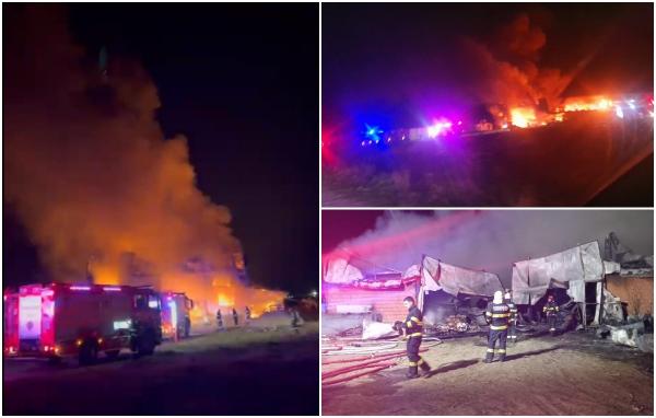 Un bărbat de 54 de ani din Timiş a ars de viu, după ce hala în care lucra a luat foc