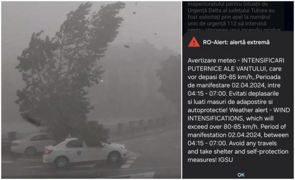 19 judeţe şi Capitala, sub avertizare cod portocaliu de vreme extremă până diseară. În vestul ţării a fost emis mesaj Ro-Alert