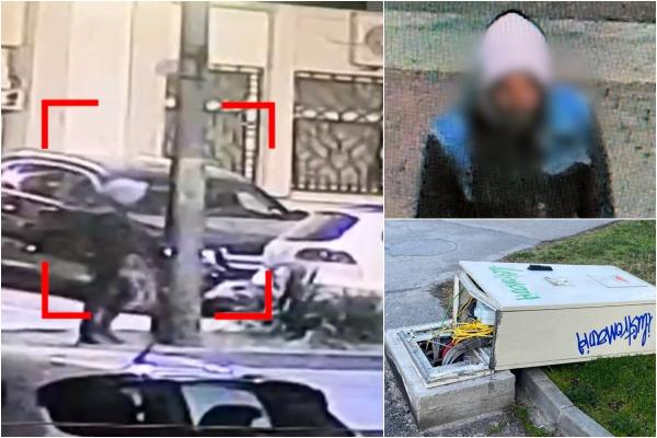 Tânăr filmat cum distruge semnele rutiere şi un panou de control al circulaţiei în Piteşti. Le-a spus poliţiştilor că nu îşi aminteşte nimic